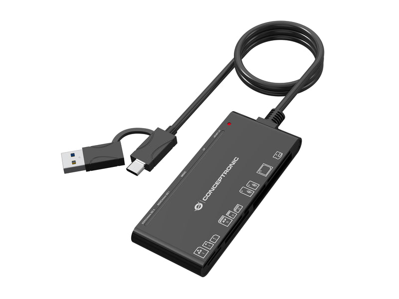 Conceptronic BIAN10B Reader Card USB 3.2 Gen 1 (3.1 Gen 1) Type-a/Type-c Black