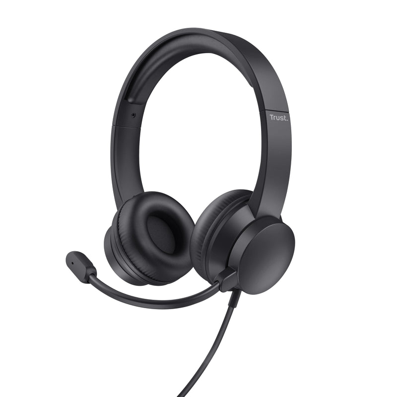 Trust Headphones Ayda With Microphone USB Black