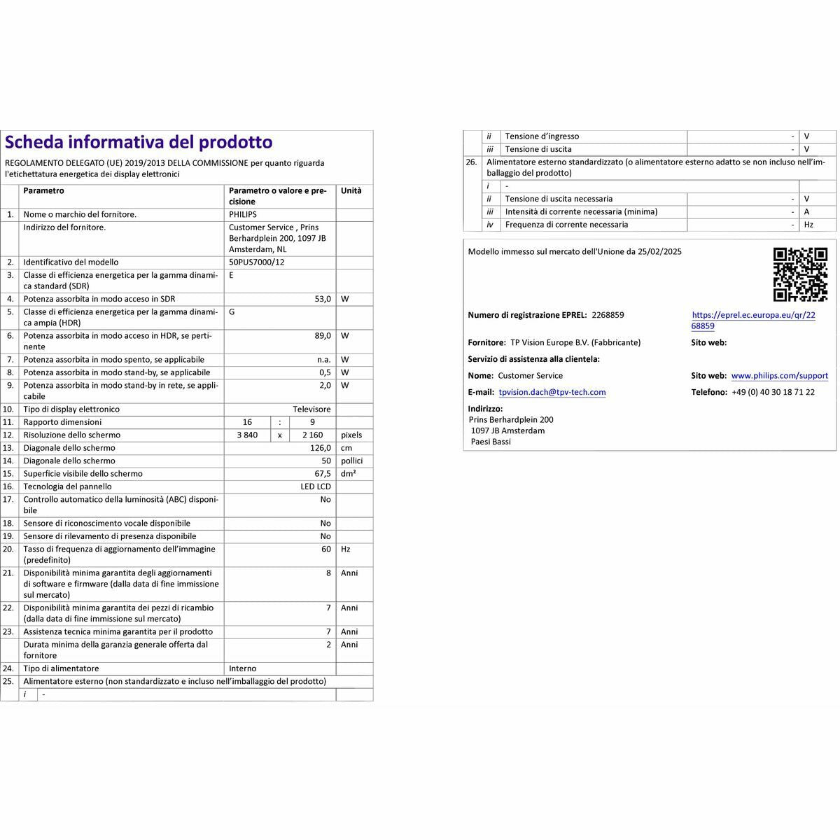 Philips Smart Tv Philips 50Pus7000 50" 4K Ultra Hd Led Hdr