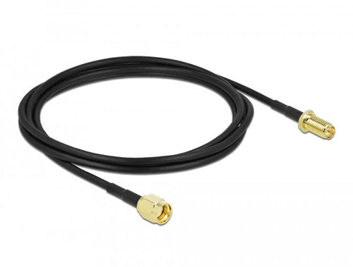 Delock Cable Antenna Rp-sma Connector Male a Rp-sma Connector Female Lmr CFD100 2M Low Loss — image 1