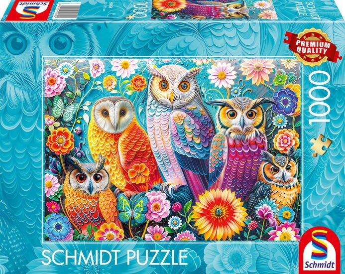 Schmidt Juegos Eulen And Blumen 1000 Pieces 58058