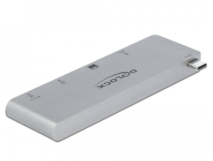 Delock 3 Ports Hub And 2 Card Reader Tragamonedas, Card Reader Silver, USB-C 3.2 Gen 1 64078