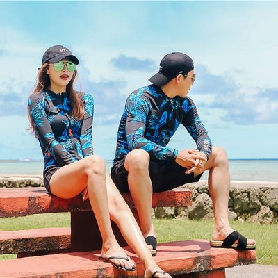 New Swimsuit, Couple Models, Female Five-Piece Suit, Male Three-Piece Suit