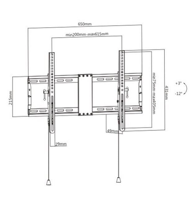 Gembird WM-80T-01 Wall Mount TV Tilt 37-80 (70KG)