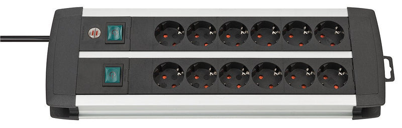 Brennenstuhl 1391000912 Base Múltiple 3M 12 Salidas AC Indoor Black White