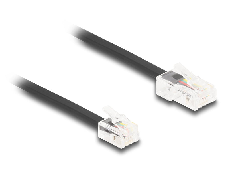 Delock 88037 Cable Telefónico RJ45 Male a RJ11 Male Negro 3M