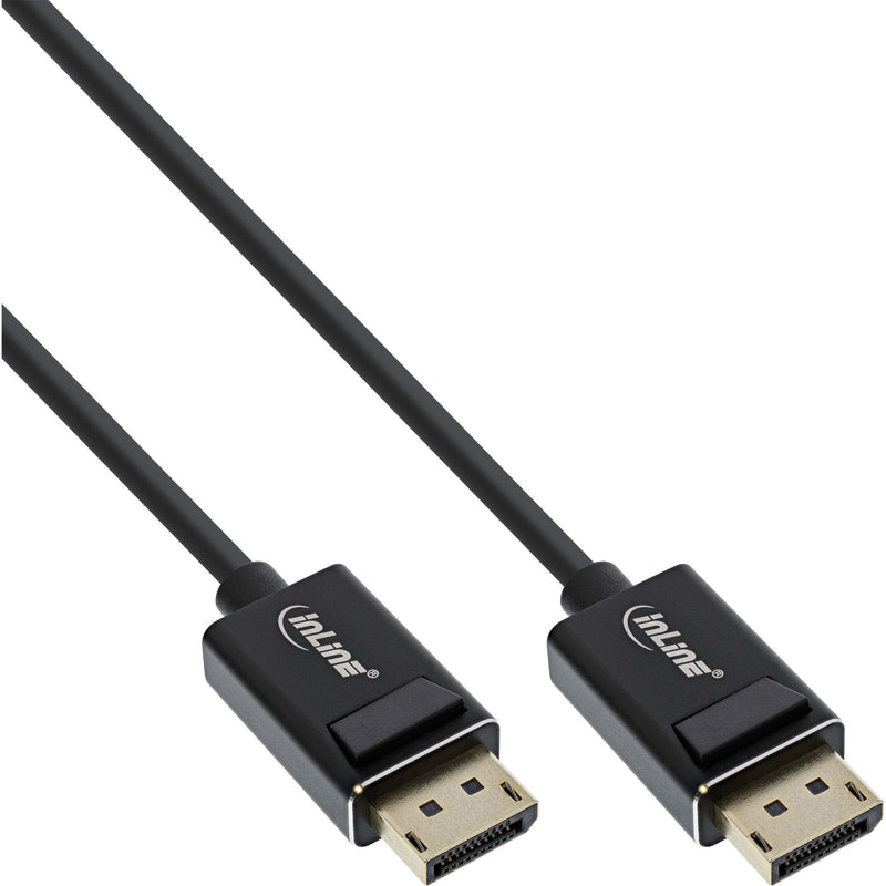 Inline Cable DisplayPort 2.0, 8K4K Uhbr, Black Contactos Chapados Oro, 1M