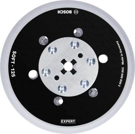 Bosch Pad Stand Universal Multiagujero Expert, Blanda, Ø125MM, M8+5/16, Plate Lijador Black Lijadoras Excé