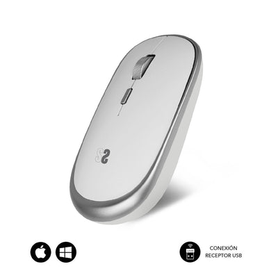Subblim Mouse Optico Wireless Mini Flat Silver Up To 1600DPI/ Wireless/ Silent Click/ Ambidiestro — image 1