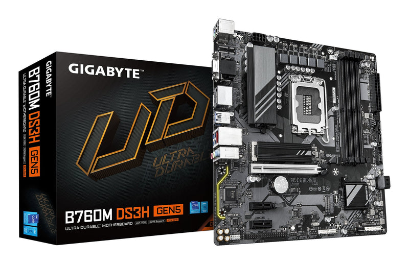 Gigabyte Motherboard B760M DS3H GEN5 LGA1700/ B760 Chipset/DDR5/ 1XD-SUB, 1x HDMI, 2XDP