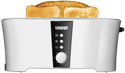 Unold Toaster 38020, 4 Rebanada(s) Black White 1350W