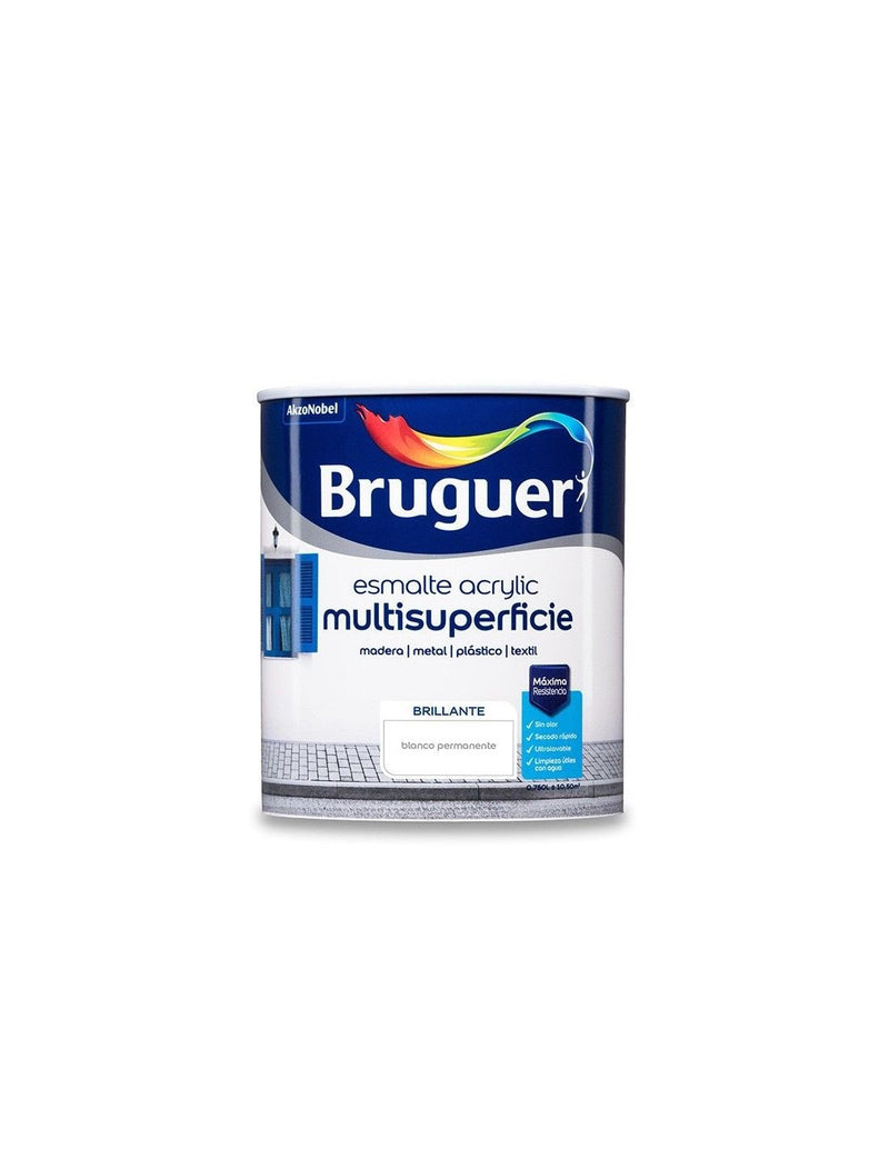 Bruguer Esmalte Acrylic Multisuperficie Glossy White Permanente 0,750L 5057422