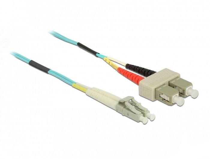 Delock Cable 86564 Fibre Optic 1M Lc Sc OM3 Colour Aguamarina