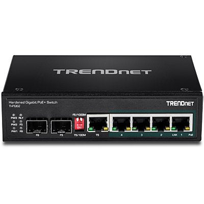 Trendnet TI-PG62 Switch No Administrado Gigabit Ethernet (10/100/1000) Black Energía Sobre Ethernet (PoE) — image 1