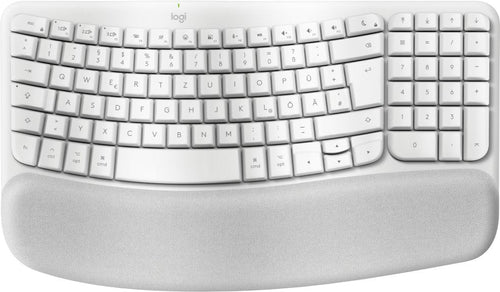 Logitech Keyboard German Wave Keys For Mac Home / Office Bluetooth Qwertz White — image 1