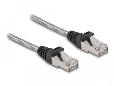 Delock 80249 Network Cable RJ45 CAT.6A Male a Male S/FTP Black 2M, With Cable CAT.7 Bruto Apto Uso Industrial  — image 1