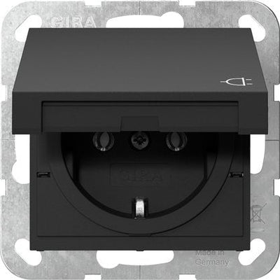 Gira 4454005 Schuko Kd System 55 Black M — image 1