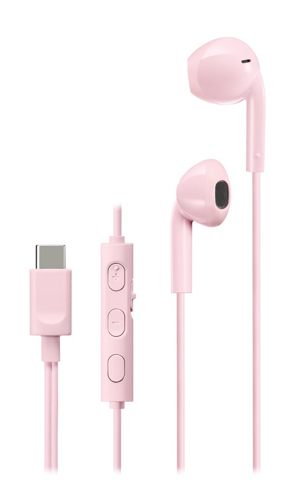 JVC Headphones HA-FR17UC Pink Type Button With USB-C