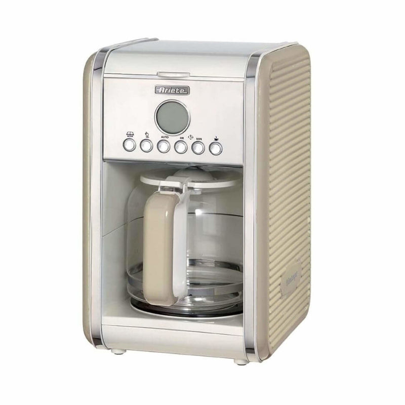 Ariete Coffee Machine Goteo Vintage BEIGE2000W4-12 Tazasjarra Glass Templadocuerpo Metallic + Abs