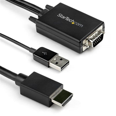 StarTech.com Cable 2M Adapter VGA a HDMI - Alimentado USB - 1080P — image 1