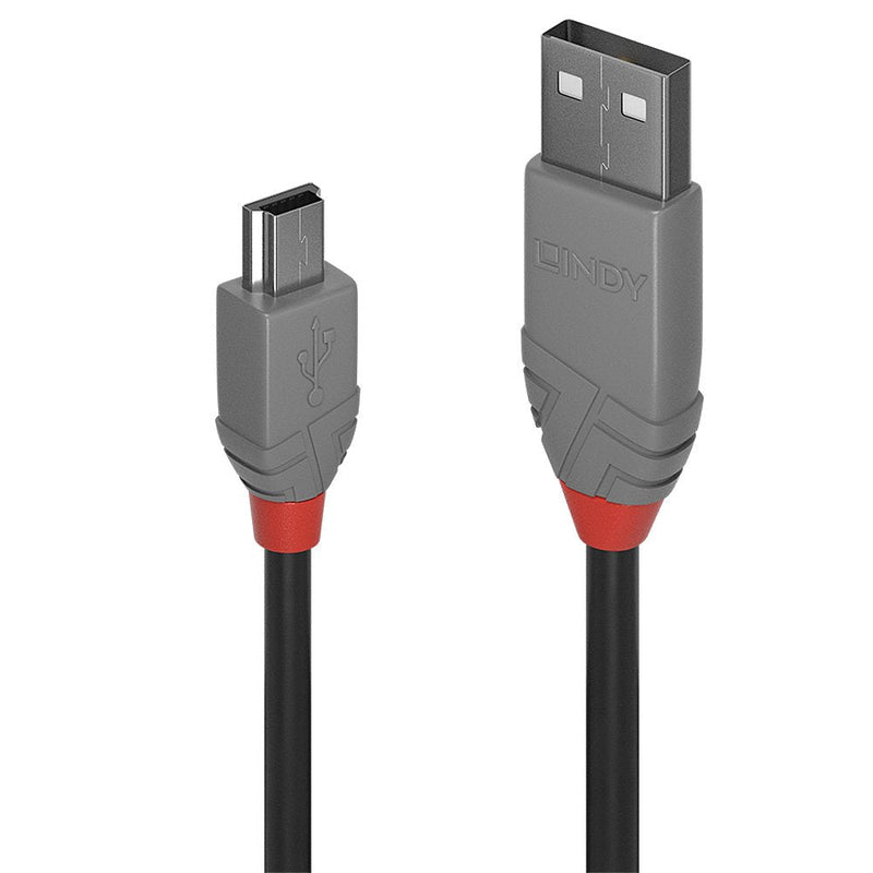 Lindy 36720 USB Cable 0,2M USB 2.0 USB a Mini-usb B Black