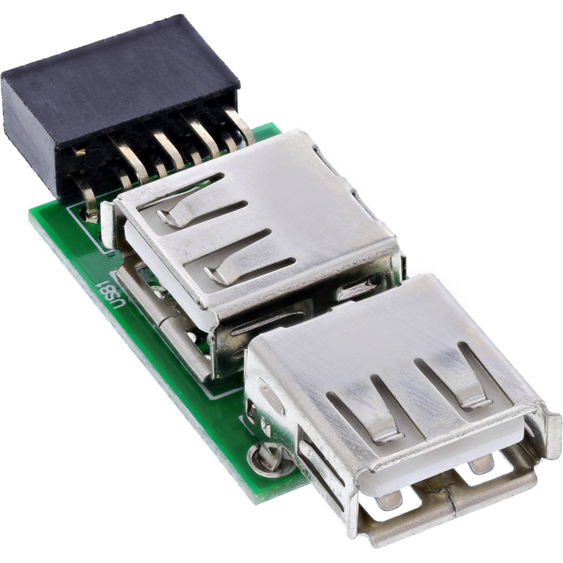 Inline Adapter USB 2.0 Internal 2x USB a Female a Head Motherboard
