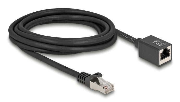 Delock Cable Extensión Network Connector RJ-45 Connector RJ-45 CAT.6A S/FTP Black 3 Metres 90317