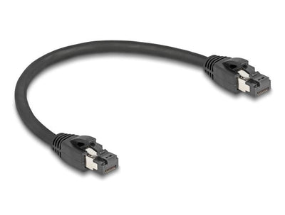 Delock Network Cable RJ45 CAT.8.1 S/FTP 25CM Bis 40Gbps Black — image 1