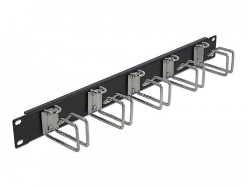 Delock 19 Panel Gestión Cables Black — image 1