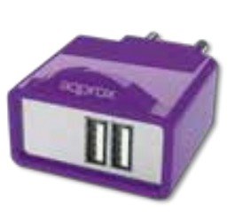Approx Charger 2 USB Travel/Wall 1A (púrpura) — image 1