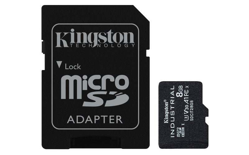 Kingston Industrial Microsdhc 8GB Class 10 A1 Pslc + Adapter SD MESDCIT2/8GB