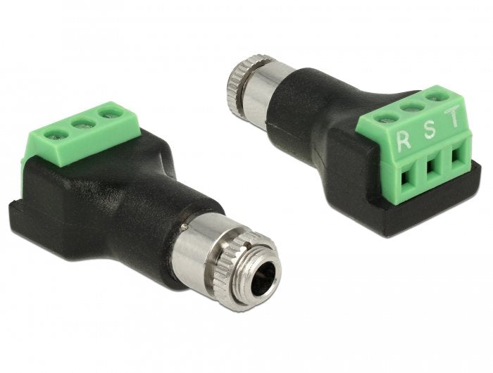 Delock Adapter Terminalblock Jack Stereo 3,5MM Female 3 Pin