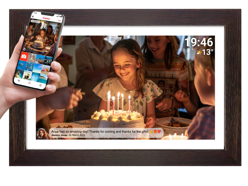 Denver PFF-1543DW Frame Fotográfico Digital Brown 39,6CM (15.6) Screen Touchscreen Wi-Fi