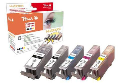 Peach 319681 Ink Foto PGI-570XL/CLI-571XL Bk, Pbk, C, M, And 5 Pieces — image 1
