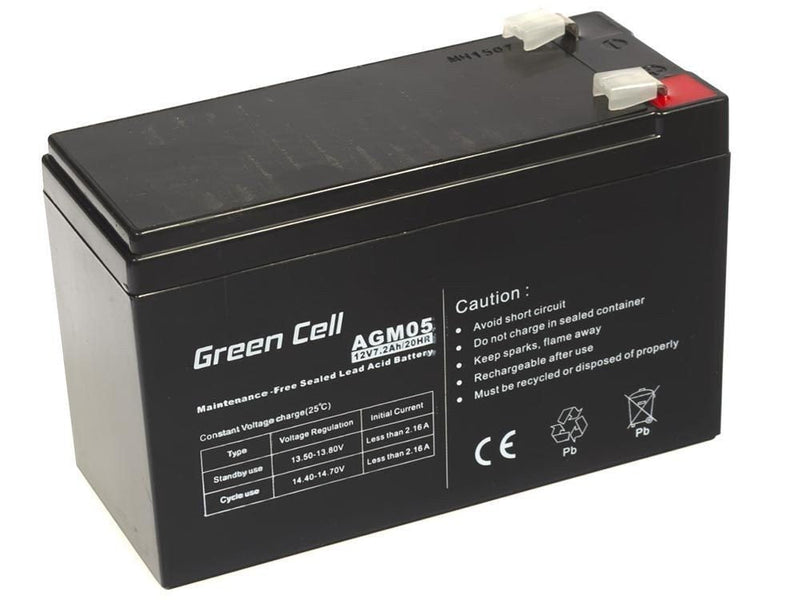 Green Cell Battery Agm 12V7.2AH
