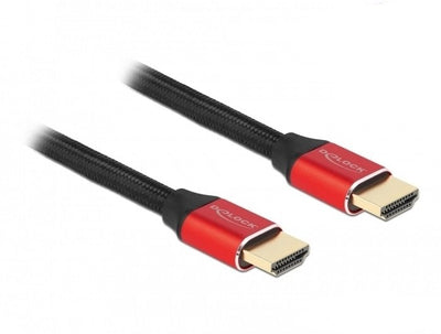 Delock 85772 HDMI Cable 48Gbps 8K 60 HZ Red 0,5M Certificado — image 1