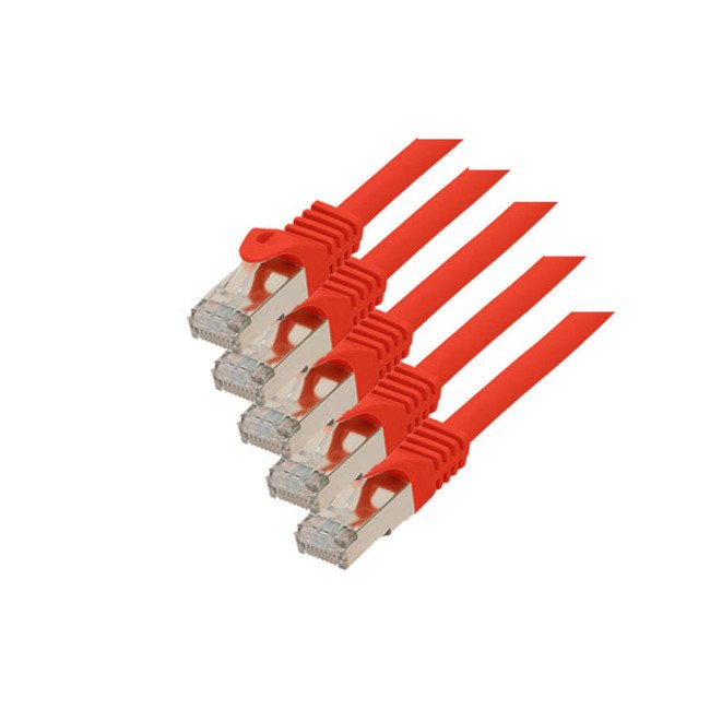 S/Conn Maximum Connectivity RJ45-RJ45, M-m, 0.5M Network Cable Red 0,5M CAT.7 S/FTP (s-STP)