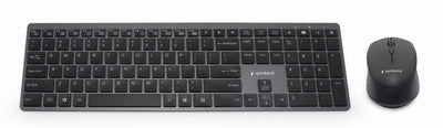Kit Wireless Keyboard Mouse Retroiluminado Pro Business Slim Diseã? Or Es Black — image 1