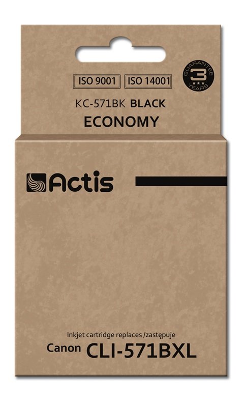 Actis Ink KC-571BK (reemplazo Canon CLI-571BK - Standard - 12ML - Black