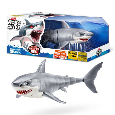 Zuru Robo Alive - Large Tiburón White Figure Toy 71126 — image 1