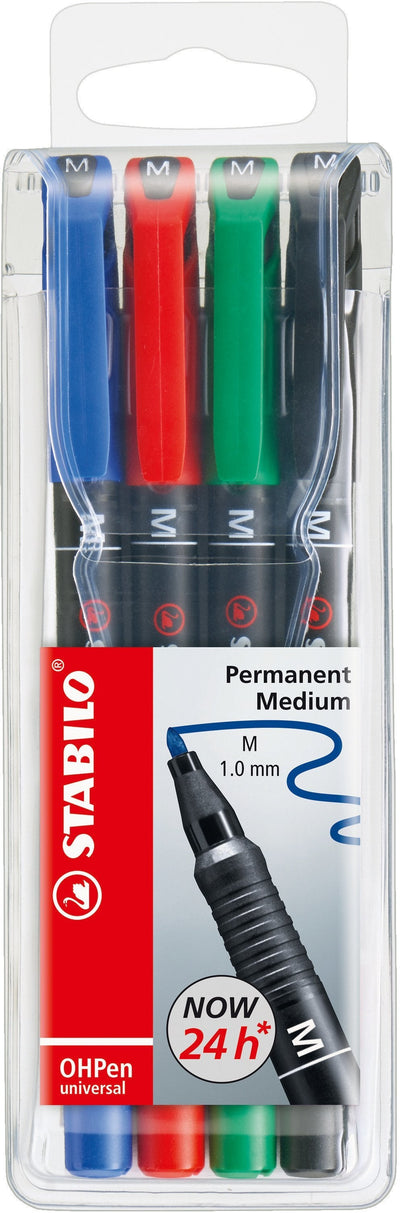 Stabilo - 4 Markers Ohpen - Ink Permanente - Punto Medio 1.0 — image 1
