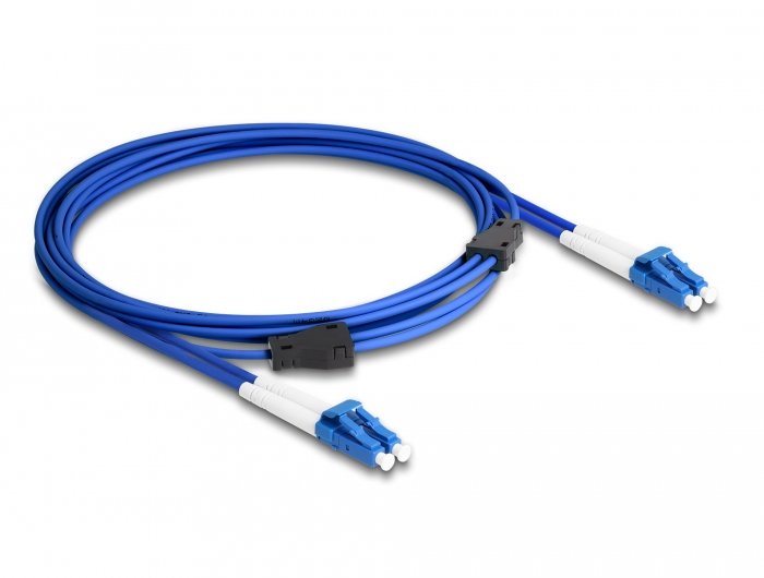 Delock Cable 87921 Fibre Optic With Coverage Metálica Lc Duplex a Lc Duplex Monomodo OS2 3M