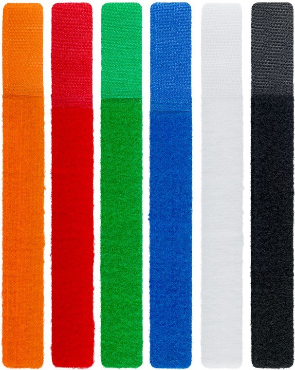 Goobay Cable Management Closure Velcro (17CM) - Pack 6, Varios Colours