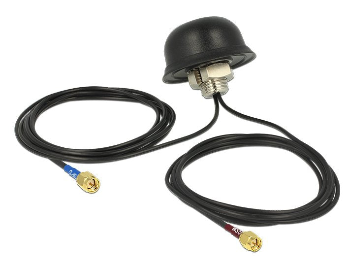 Navilock Multiband GPS Gsm Umts LTE Sma 2 - 5 dBi Antenna 2 X 2M RG-174 Omnidirektional Assembly Tejado Outdoo