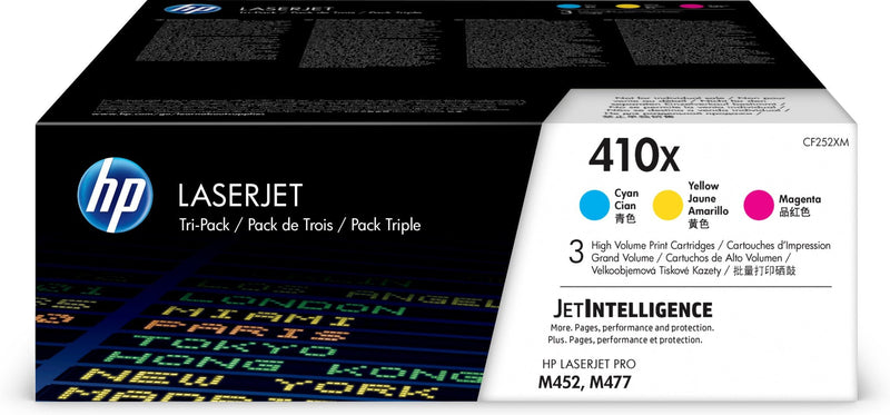 HP Genuine Toner 410X XL High Capacity Multipack Cyan Magenta Yellow