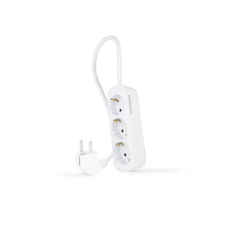 Nanocable Power Strip 3 Sockets - 1.4M - White