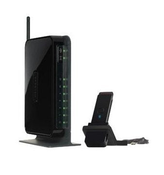 Netgear DGNB1100-100PES Kit Modem Router ADSL2 + Wi-Fi 150Mbps. Includes Card Wireless USB 11N 150Mbps, Todo M — image 1