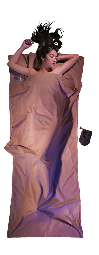 Cocoon Travelsheet Saco Dormir Rectangular Algodón Caqui — image 1