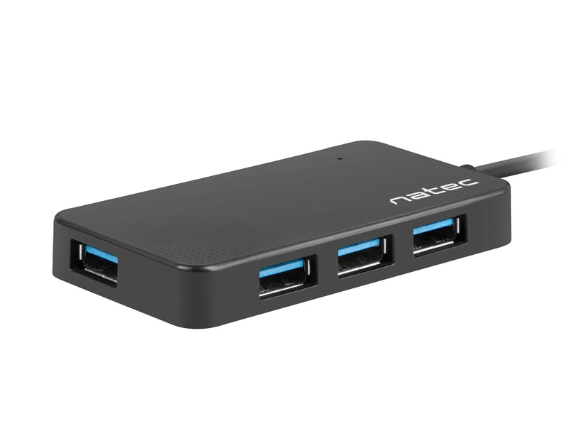 Natec Hub USB 3.0 Moth 4-PORTS, Black, USB-C