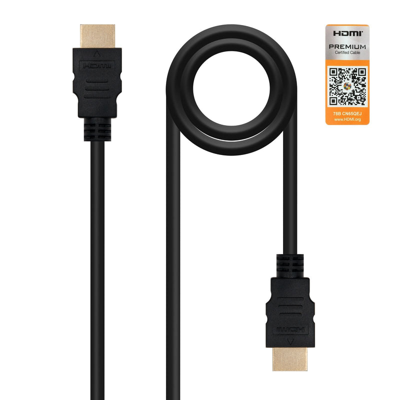 Nanocable HDMI Cable V2.0 Premiun Male a HDMI V2.0 Premiun Male 3M - 4K@60HZ 18Gbps - High Speed - Black